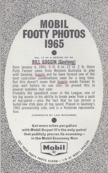 1965 Mobil Footy Photos VFL #17 Bill Goggin Back